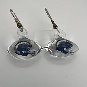 LA Los Angeles Chargers Football Team Football Earrings Pierced